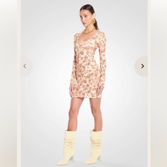 NEW Nanushka Cathleen Watercolor Mini Dress Size S 🌼 - Picture 7 of 11